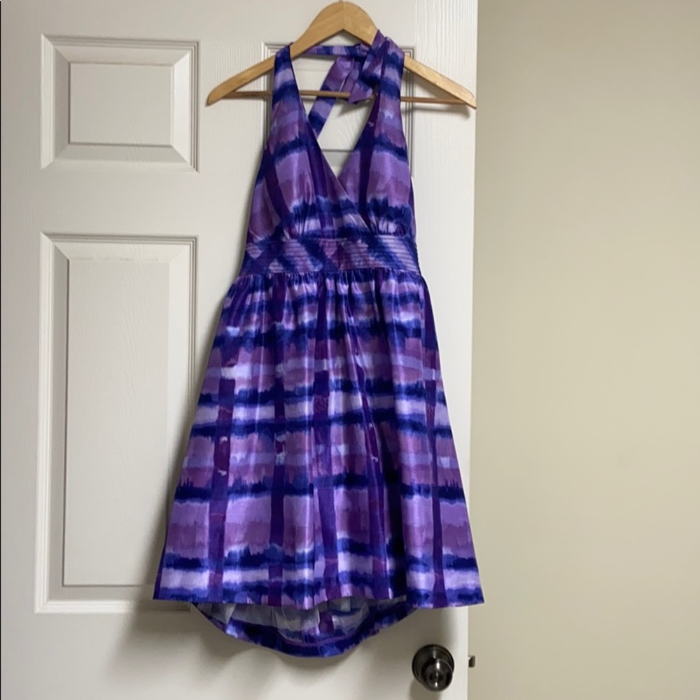 BCX Formal Purple Halter Short Dress